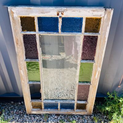 Lot 48 Stained glass window