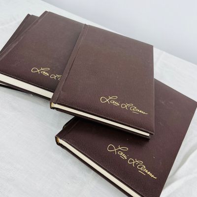 Lot 77 Louis L'Amour Leather book set