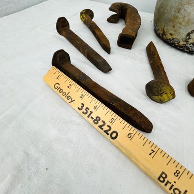 Lot 45 Bucket of railroad ties