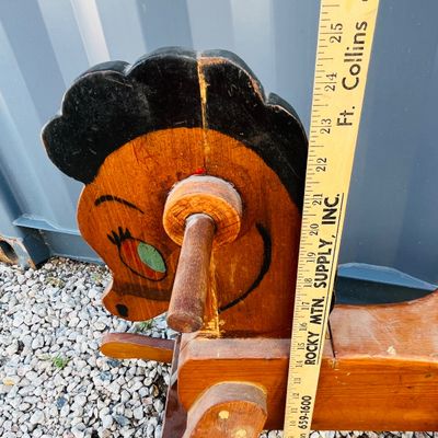 Lot 151 Adorable Wood rocking horse