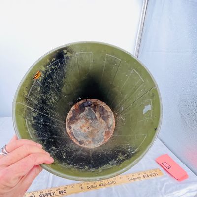 Lot 23 Metal Army trash can
