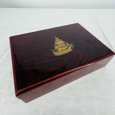 Lot 130 Mahogany jewelry box