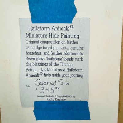 Lot 81 Hailstorm Animals Hide painting