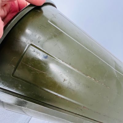 Lot 23 Metal Army trash can