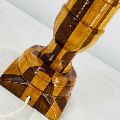 Lot 59 Vintage inlay wood lamp