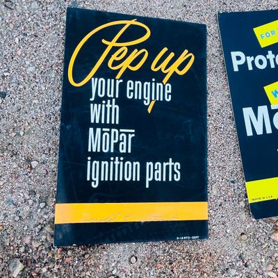 Lot 119 1949 Mechanic Signs MOPAR