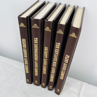 Lot 77 Louis L'Amour Leather book set