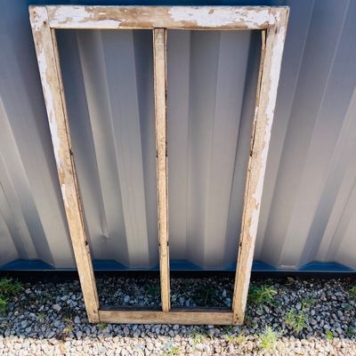 Lot 47 Wood 2 panel window frame
