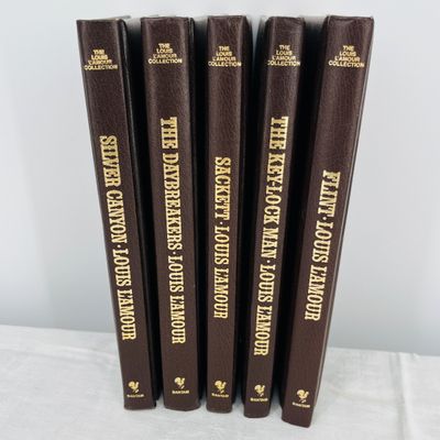 Lot 77 Louis L'Amour Leather book set