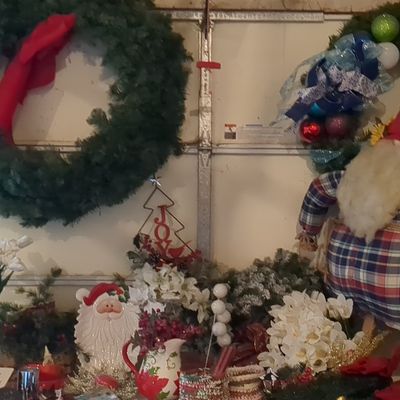 Assorted Christmas Holiday Decor Lot with Santa Themed Items