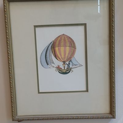 Vintage Montgolfier Hot Air Balloon Print