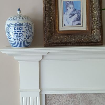 Blue and White Porcelain Double Happiness Ginger Jar