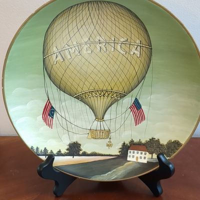 David Carter Brown "America" Hot Air Balloon Decorative Plate