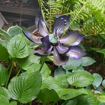 Metal Lotus Wind Spinner