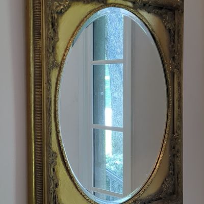Vintage Giltwood Oval Wall Mirror
