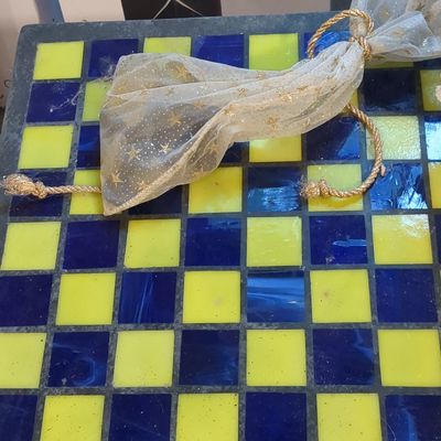 Mosaic Checkerboard Game Tabletop