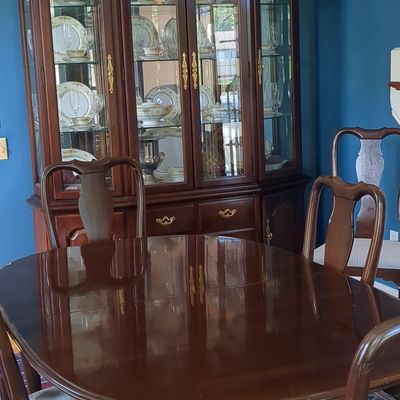 Pennsylvania House Cherry Dining Set with China Cabinet