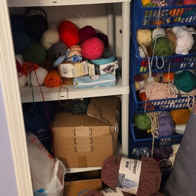 Assorted Craft Yarn Collection with Bernat Blanket Big