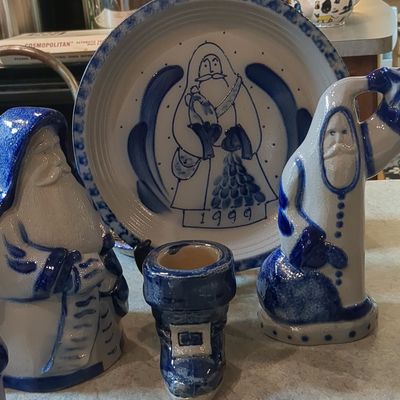 Eldreth Pottery Salt-Glazed Stoneware Santa Collection