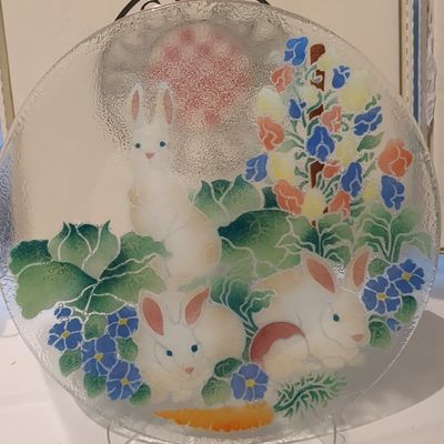 Daphne Hand-Painted Glass Decorative Plate