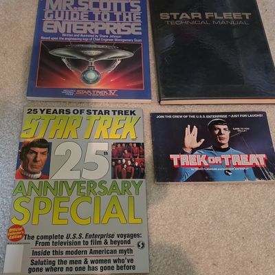 Collection of Vintage Star Trek Reference Books and Magazines