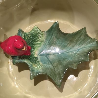 Certified International Holiday Cardinal Serving Bowl