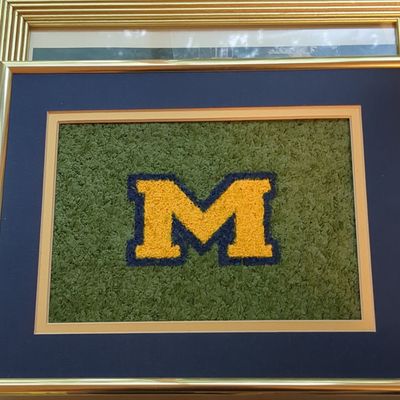 University of Michigan Block M Tufted Wall Art
