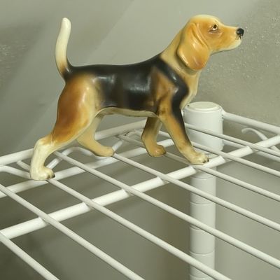 Vintage Lefton Porcelain Beagle Dog Figurine Model 8286