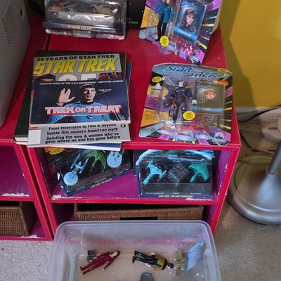 Collection of Star Trek: The Next Generation Action Figures, Micro Machines, and Memorabilia