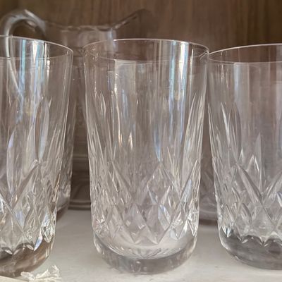 Vintage Cut Crystal Highball Tumblers