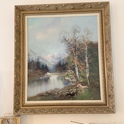 Mountain Landscape Oil Painting by Keal