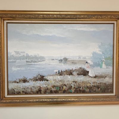 Marie Charlot River Landscape with Figures