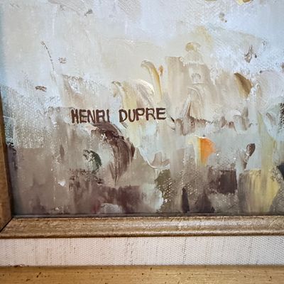 Henri Dupre Signed Oil Painting - Impressionistic Landscape