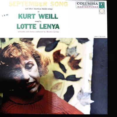 Sale Photo Thumbnail #311: Lotte Lenya September Song Kurt Weill Columbia Masterworks LP Sleeve KL 5229