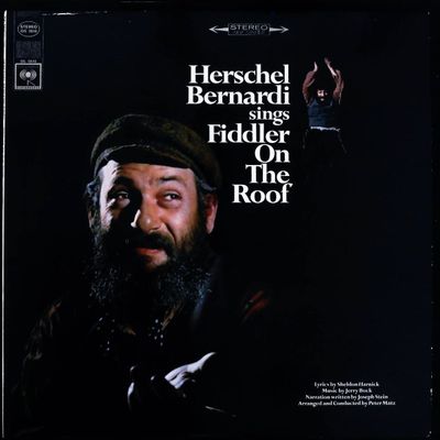 Sale Photo Thumbnail #287: Herschel Bernardi Sings Fiddler On The Roof Columbia Masterworks Vinyl LP
