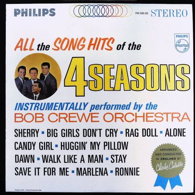 Sale Photo Thumbnail #26: Vintage Philips Stereo LP All the Song Hits of the 4 Seasons Instrumentally Bob Crewe Orchestra 1964