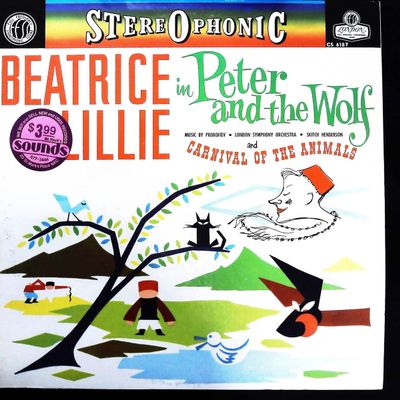 Sale Photo Thumbnail #390: Beatrice Lillie Peter and the Wolf Carnival of the Animals London CS 6187 LP Set