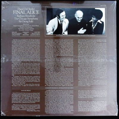 Sale Photo Thumbnail #389: David Del Tredici Final Alice London Digital Recording Vinyl LP