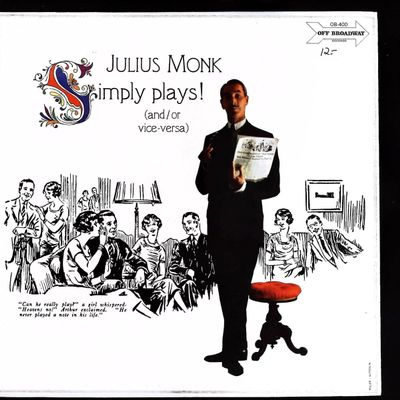 Sale Photo Thumbnail #494: JULIUS MONK Simply Plays (and/or vice-versa) Vintage LP Record Album OB-400