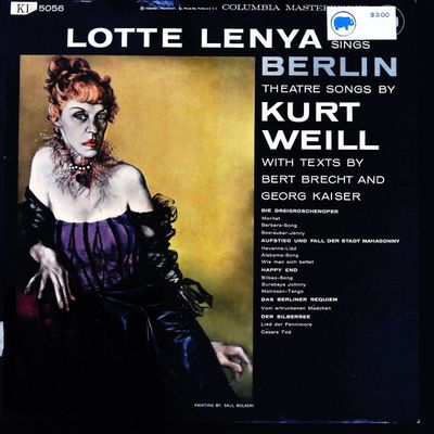 Sale Photo Thumbnail #310: Lotte Lenya Sings Berlin Theatre Songs By Kurt Weill Columbia LP Record