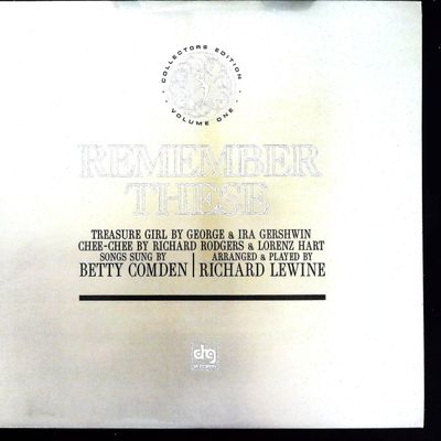 Sale Photo Thumbnail #239: Betty Comden and Richard Lewine Collectors Edition Remember These Vol. One LP Record