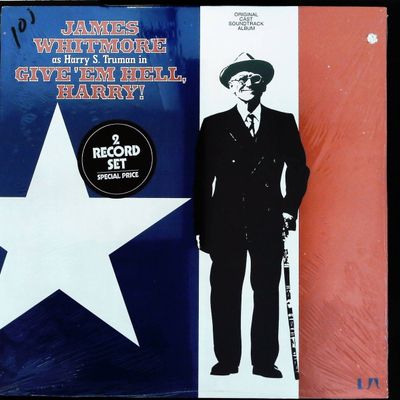 Sale Photo Thumbnail #573: 2 James Whitmore - Give 'Em Hell, Harry! Cast Soundtrack Album