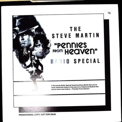 Sale Photo Thumbnail #546: 1981 Steve Martin Pennies From Heaven 60-Minute Radio Special Promotional LP Record Sleeve