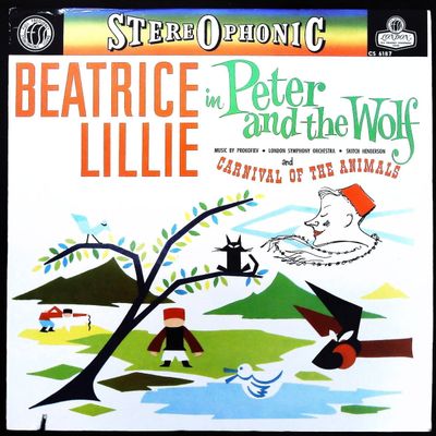 Sale Photo Thumbnail #391: Beatrice Lillie Peter and the Wolf Carnival of the Animals London Records LP CS 6187
