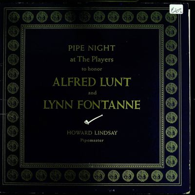 Sale Photo Thumbnail #592: Pipe Night at the Players Alfred Lunt Lynn Fontanne Double LP