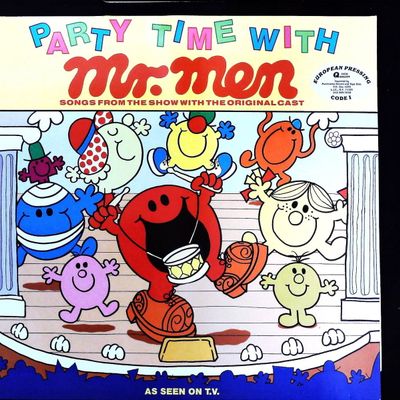 Sale Photo Thumbnail #524: Mr. Men Party Time With Mr. Men Songs from the Show Original Cast Vinyl LP Stylus SMR 8510 1985