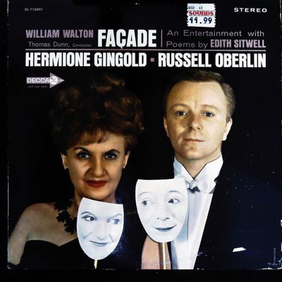 Sale Photo Thumbnail #416: William Walton Facade LP featuring Hermione Gingold and Russell Oberlin Decca Stereo DL 710097