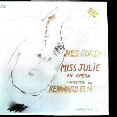 Sale Photo Thumbnail #423: Ned Rorem Miss Julie Opera Highlights LP with Larry Rivers Cover Art (1979)