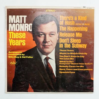 Sale Photo Thumbnail #321: Matt Monro, These Years Vinyl LP, Capitol ST 2901