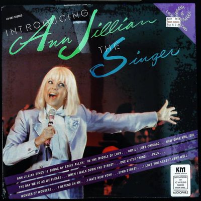 Sale Photo Thumbnail #233: Jillian, Ann. Introducing Ann Jillian The Singer. Laurel Record, 1986. First Edition.